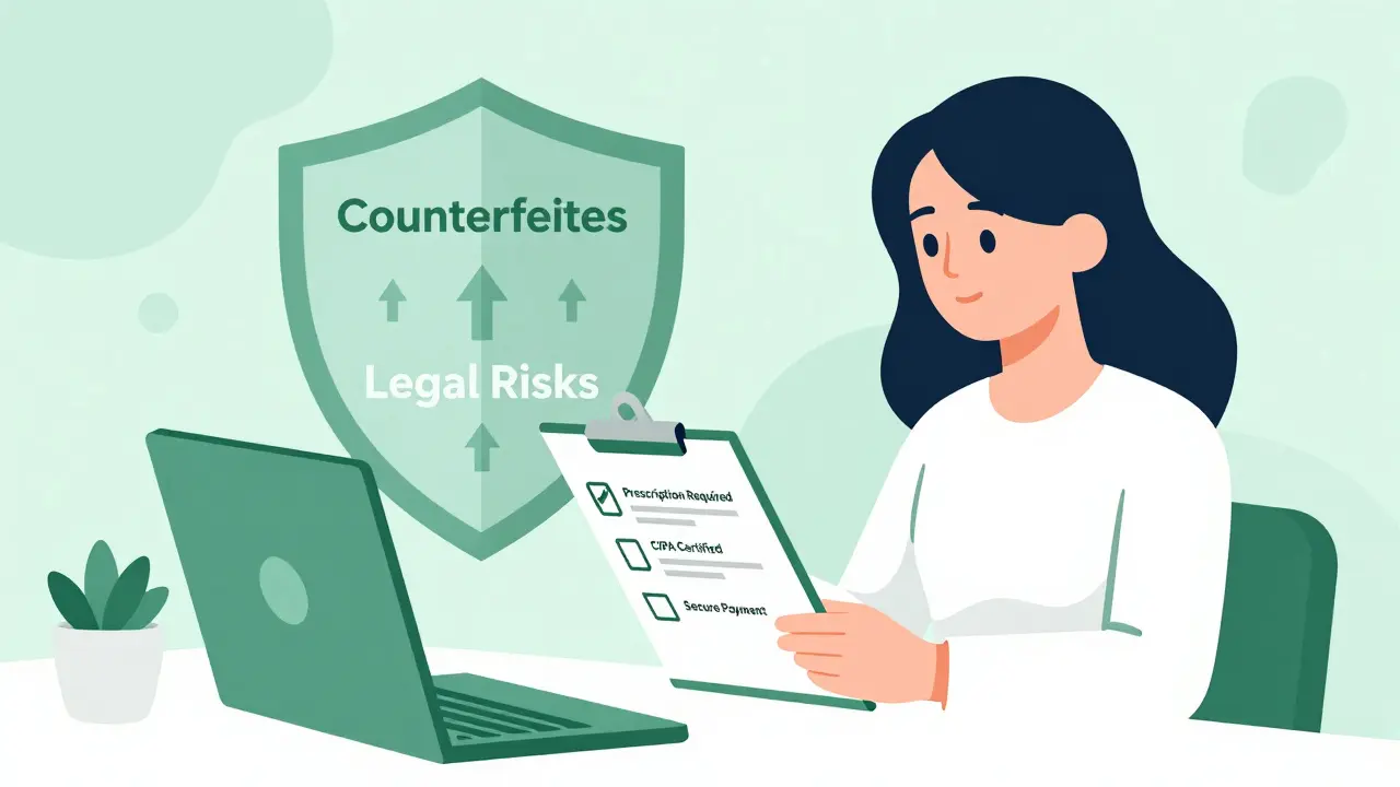 Woman checking safety criteria like prescriptions and certifications