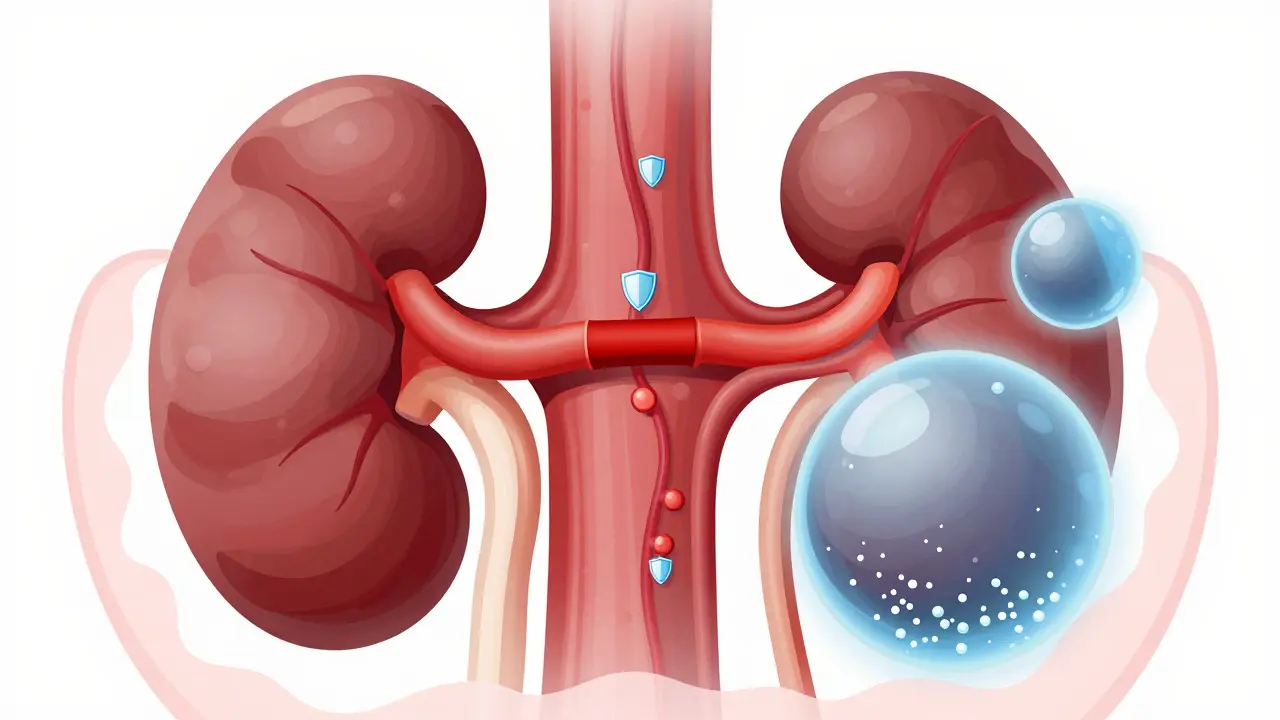 NSAIDs block kidney function leading to fluid buildup