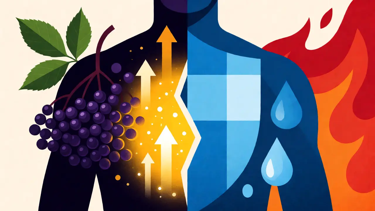 Elderberry and Immunosuppressants: Why Immune Activation Is a Risk